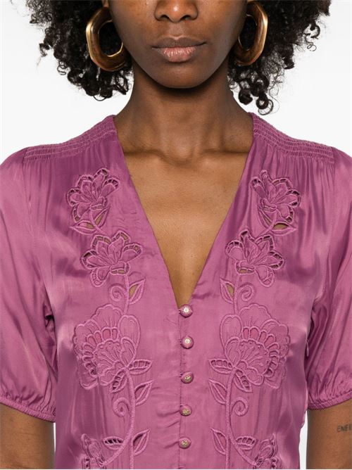 Richelieu sateen maxi dress FARM RIO | 344401PINKL0027